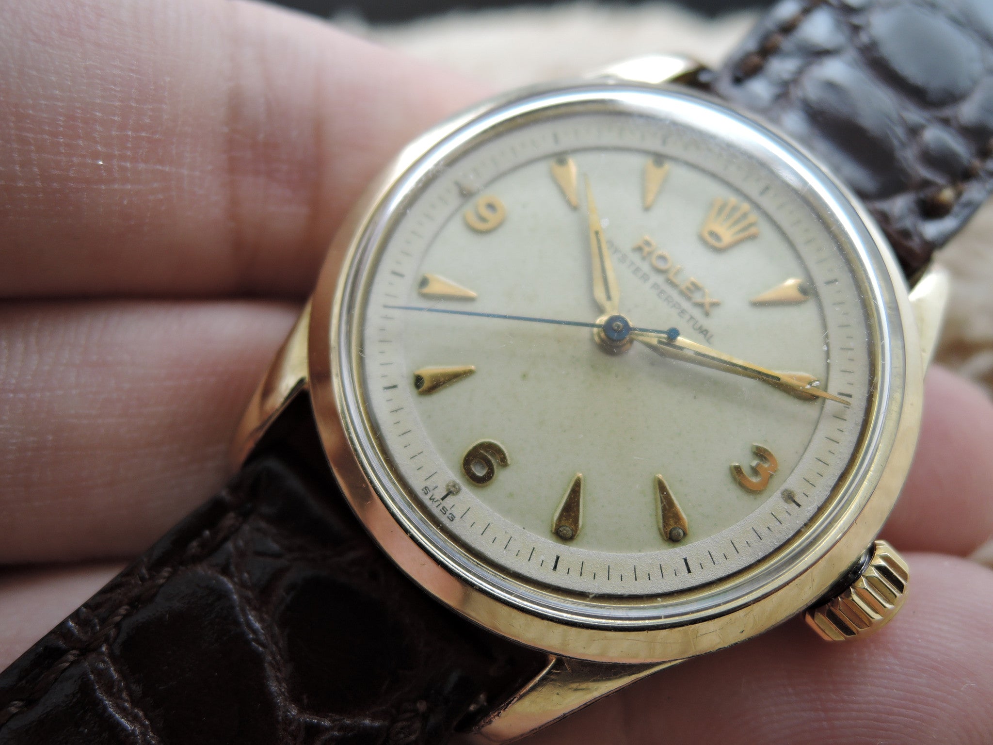 1954 Rolex Oyster Perpetual 6332 with 2-Step Dial and Dauphine Hands ...