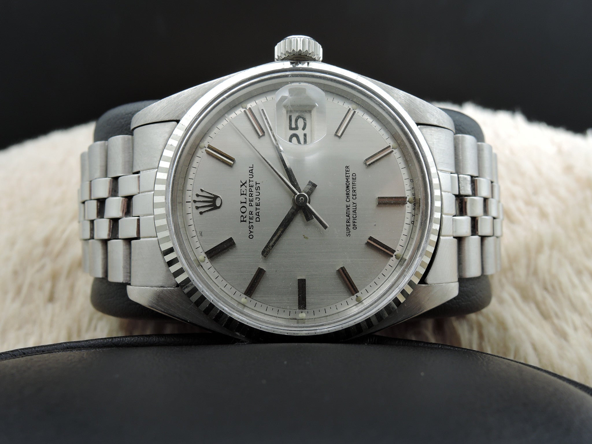 1972 Rolex DATEJUST 1601 SS ORIGINAL Silver Sigma Dial with Special ...