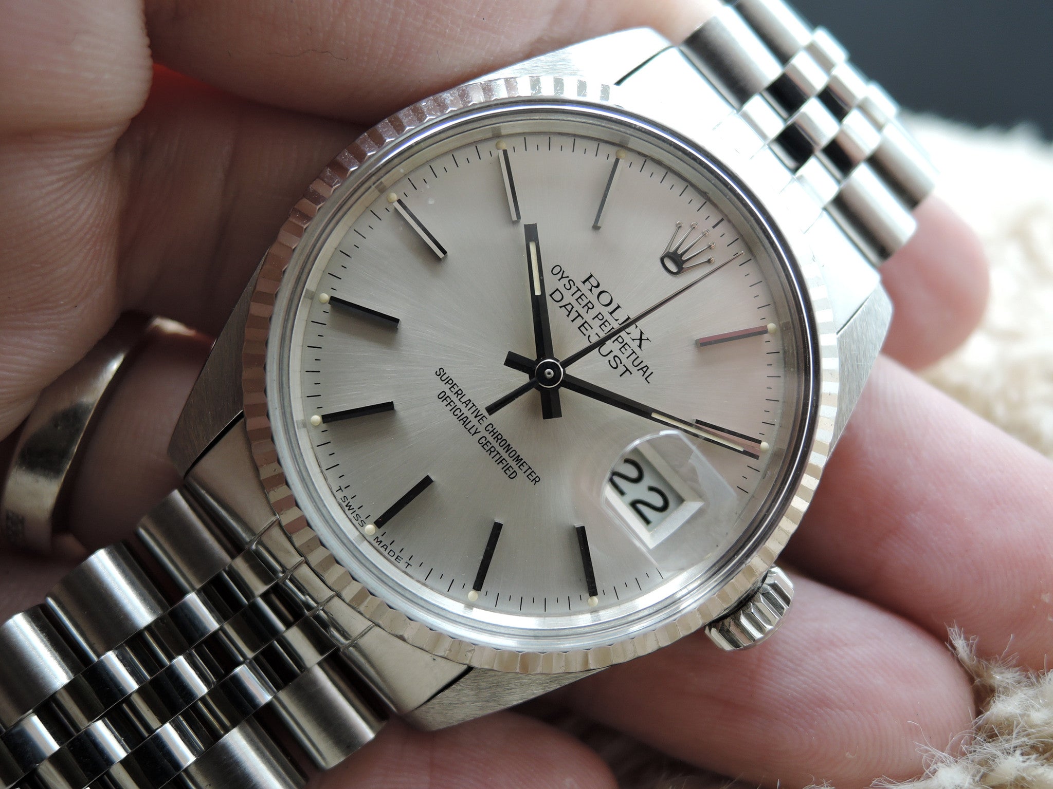 1984 Rolex DATEJUST 16014 Stainless Steel Original SIlver Dial | Alex ...