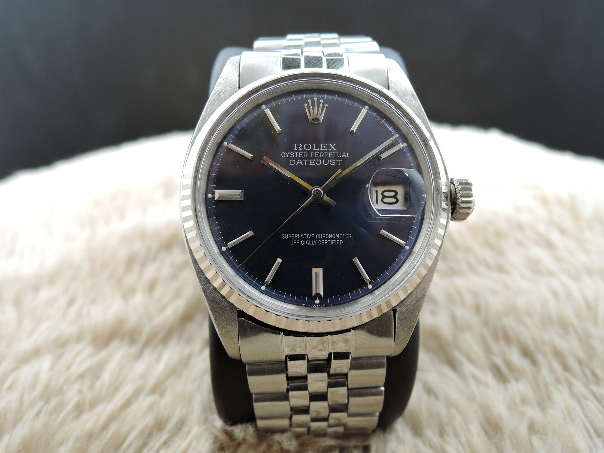 1970 Rolex DATEJUST 1601 Stainless Steel with Glossy Blue Dial | Alex ...