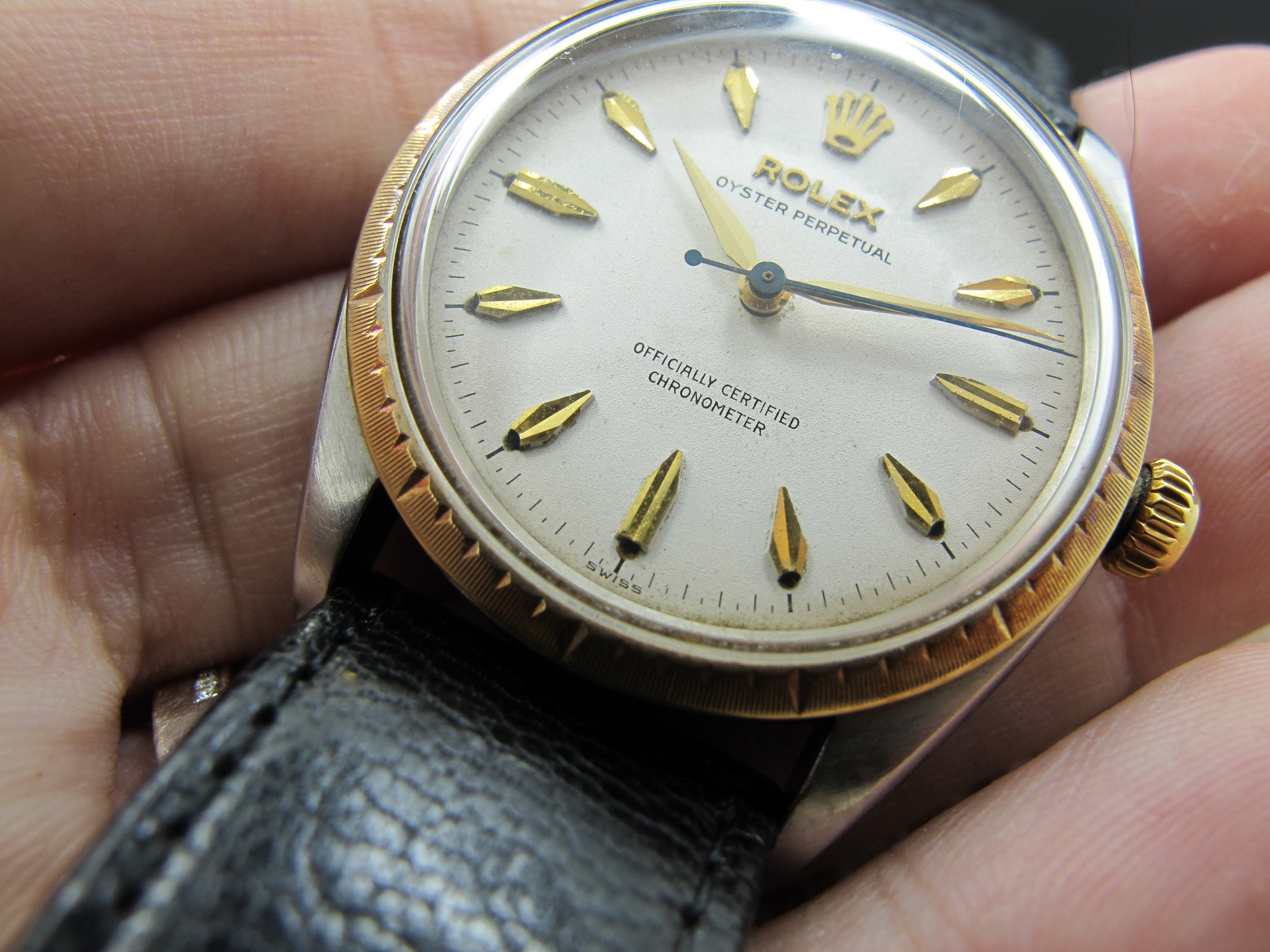 1957 Rolex OYSTER PERPETUAL 6567 Original White OCC Dial | Alex Pig ...