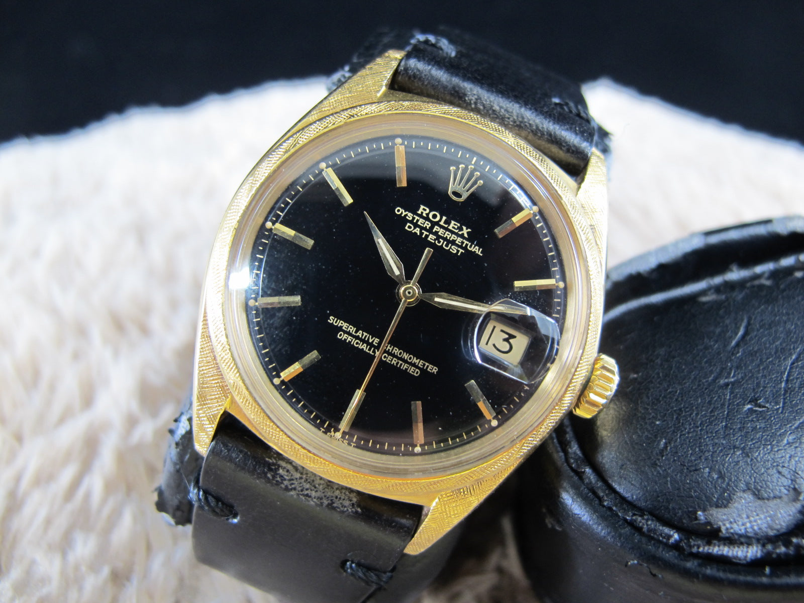 [1964] Rolex DATEJUST 1602 18K Factory Florentine Finish with Original ...