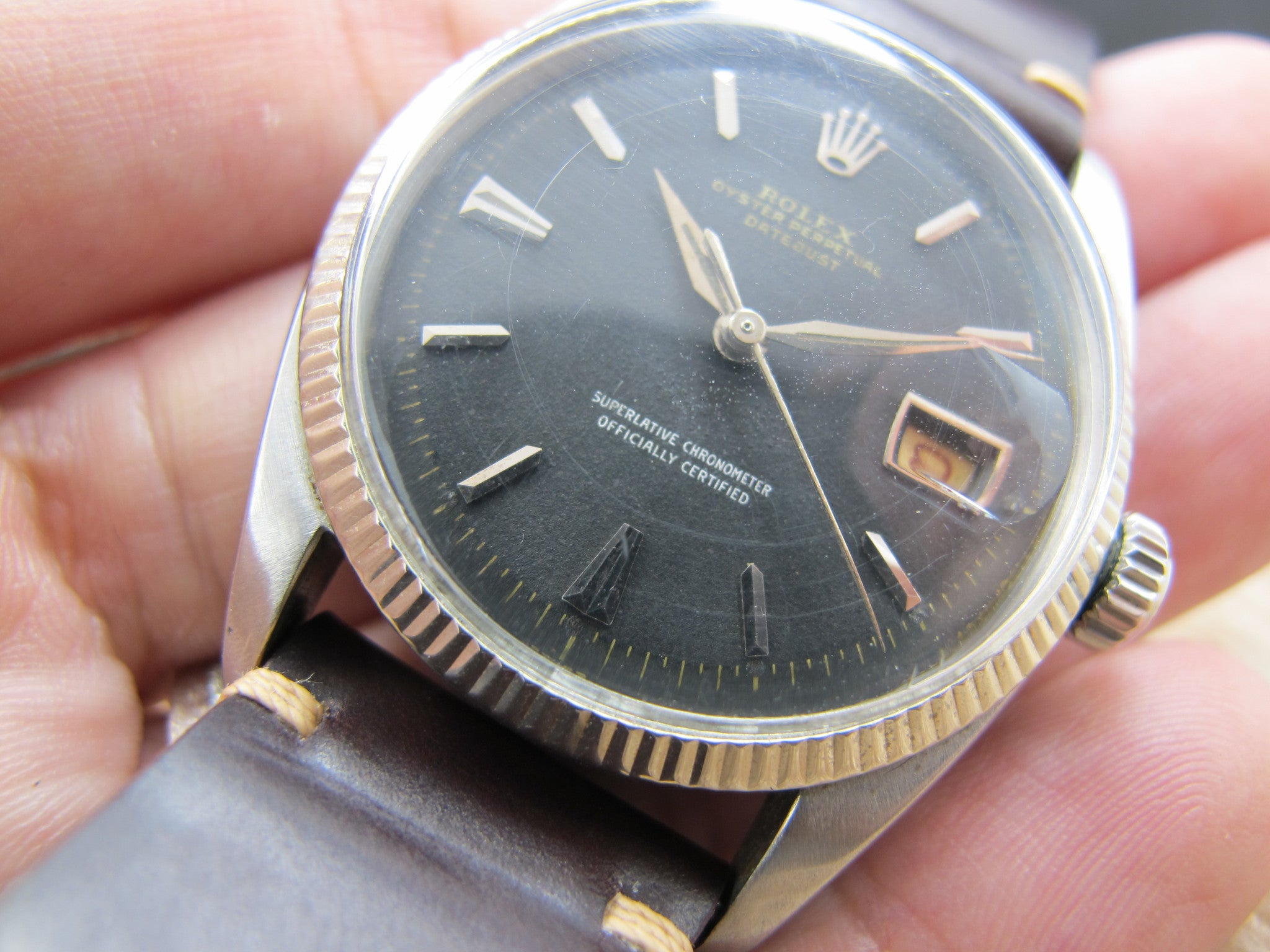 1958 Rolex DATEJUST 6605 with Original Matt Black Dial | Alex Pig ...