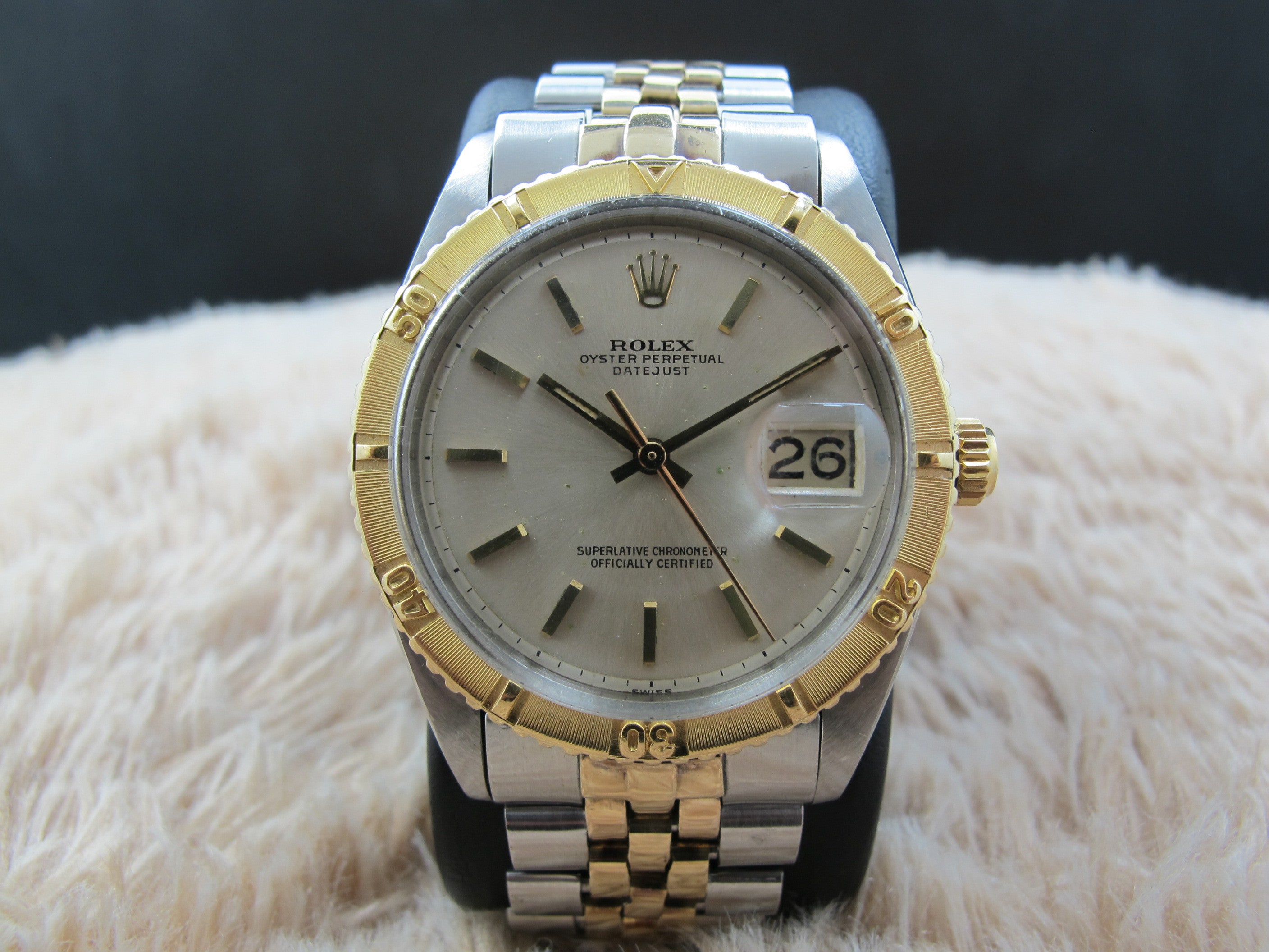 1962 Rolex DATEJUST THUNDERBIRD 1625 2-Tone Original Silver Dial with ...