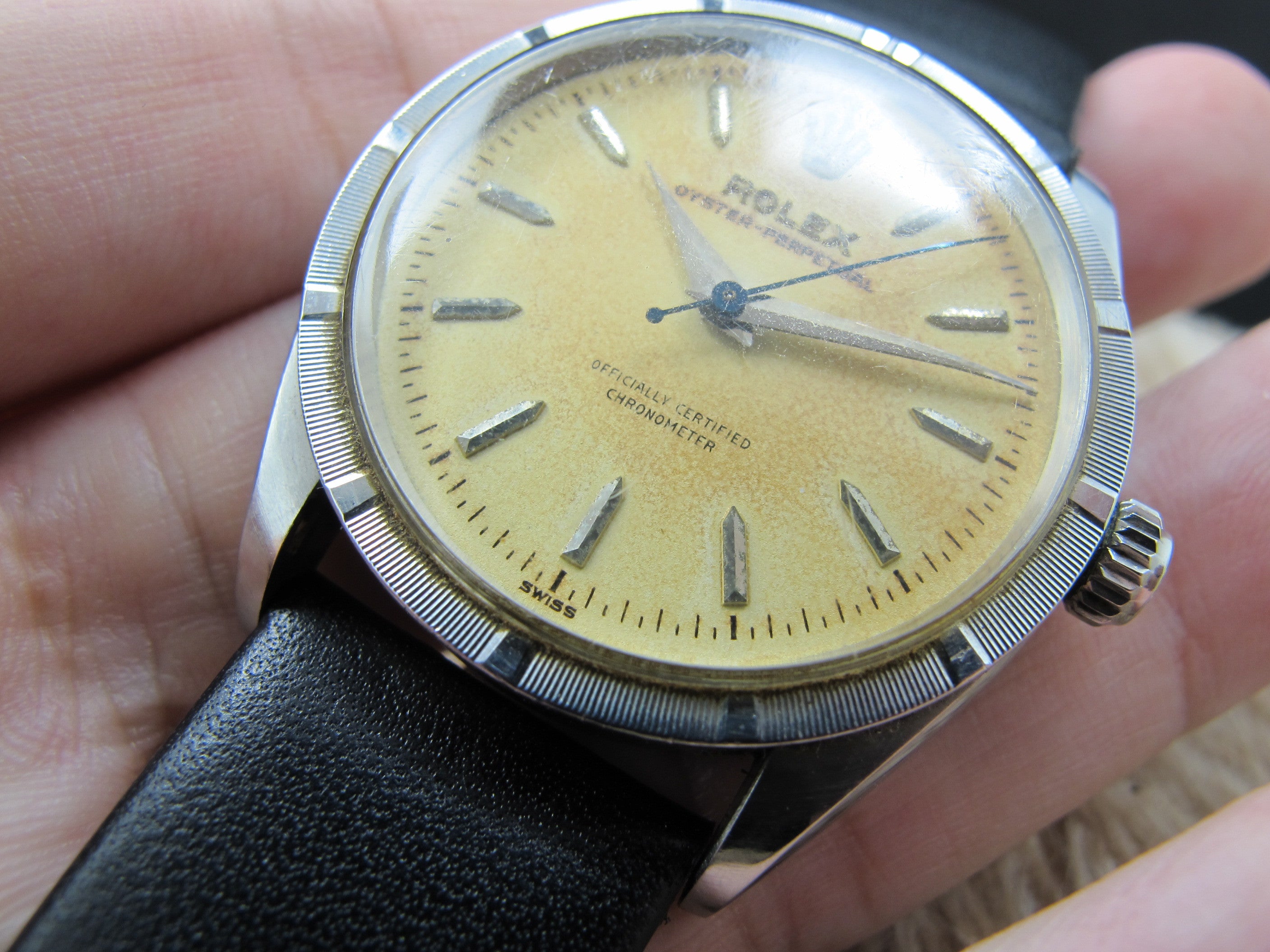 [1956] Rolex OYSTER PERPETUAL 6569 with Tropical Dial | Alex Pig Timepieces