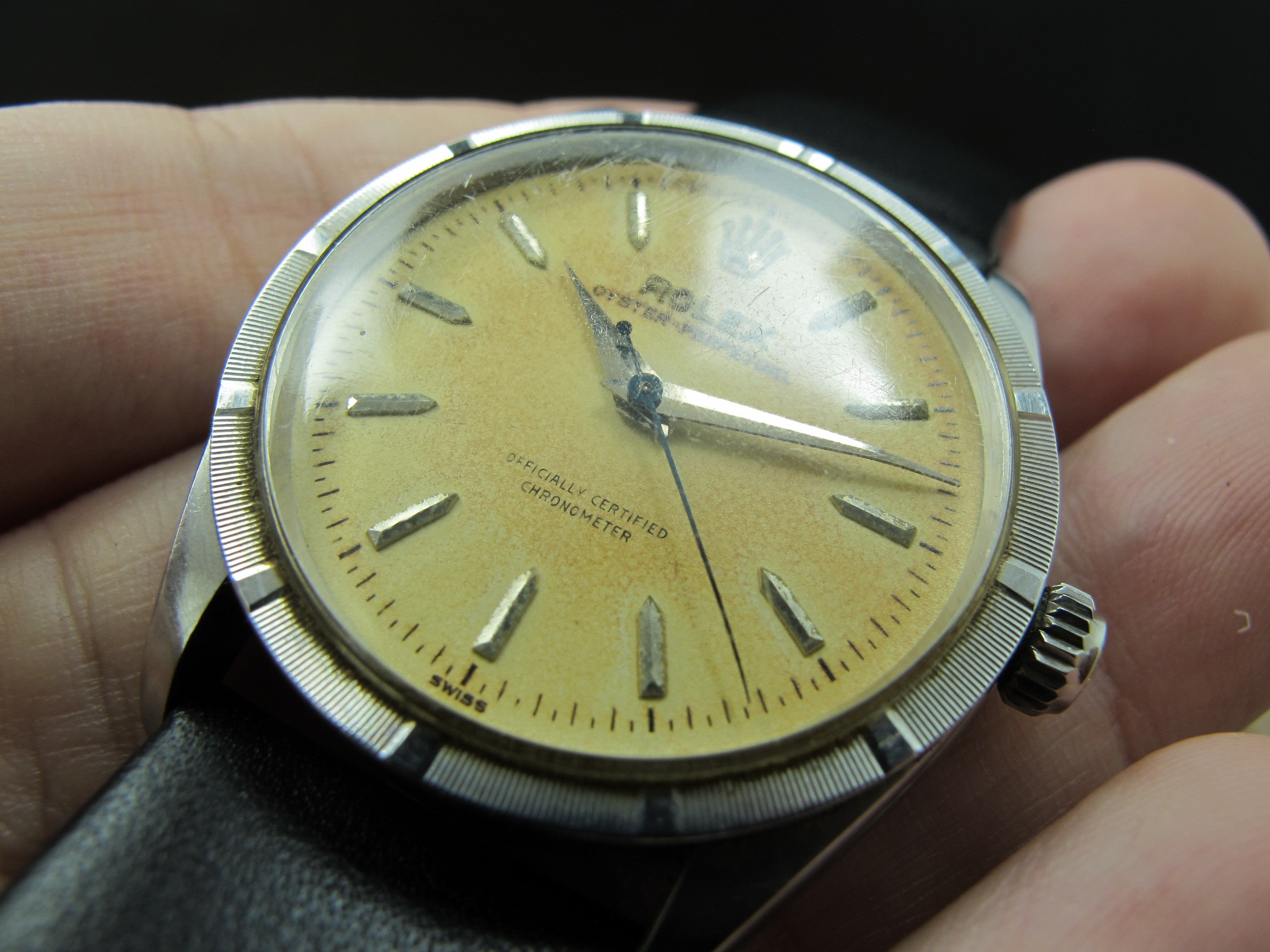 [1956] Rolex OYSTER PERPETUAL 6569 with Tropical Dial | Alex Pig Timepieces