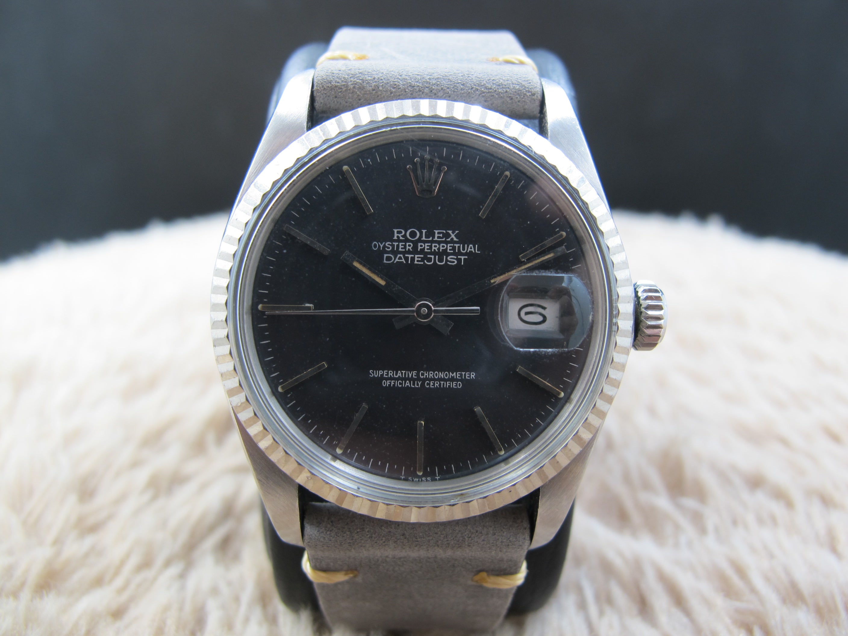 [1984] Rolex DATEJUST 16014 SS with Original Glossy Grey Dial | Alex ...