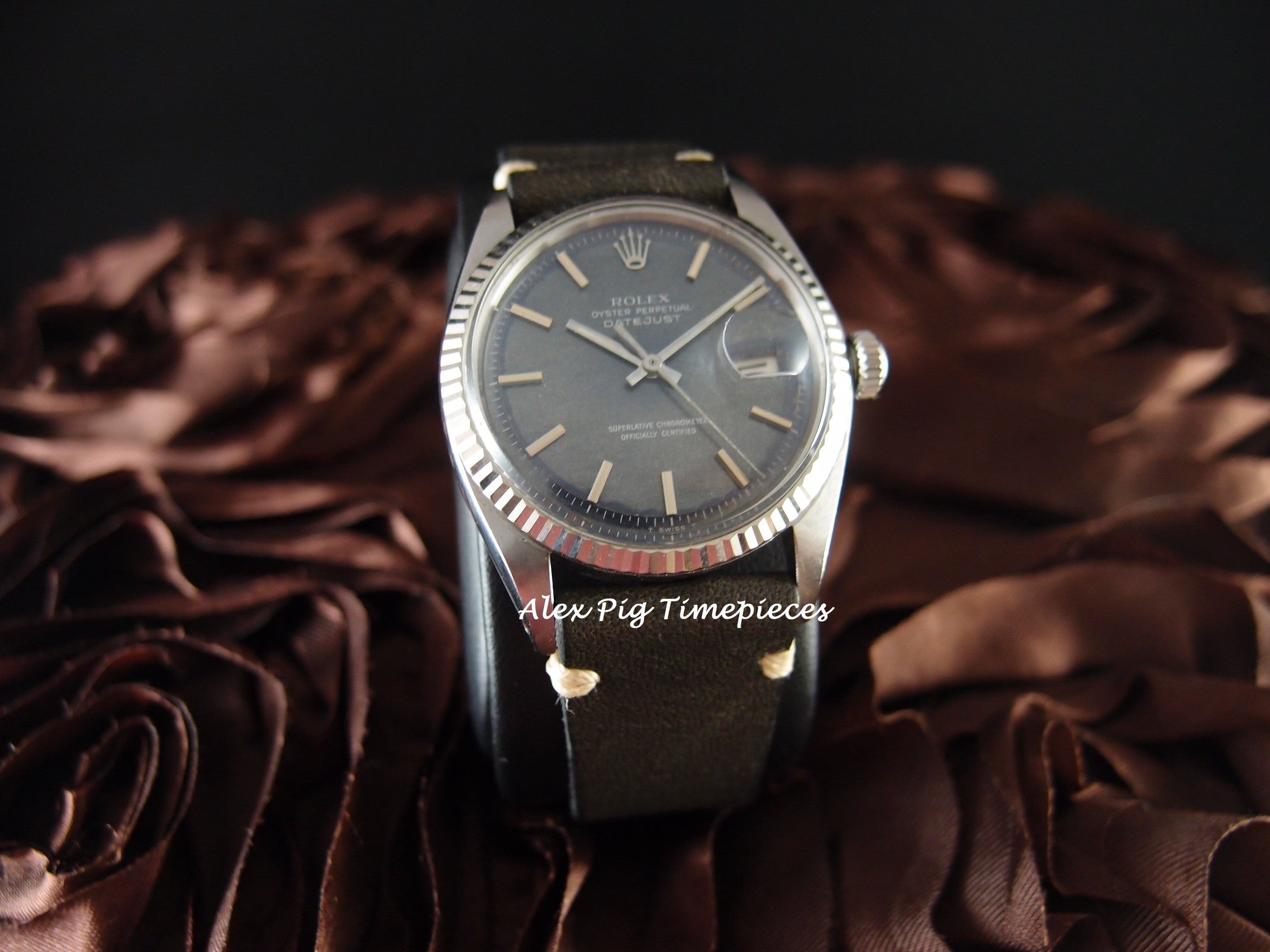 Rolex DATEJUST 1601 SS ORIGINAL Blue Texture Dial Nice | Alex Pig ...