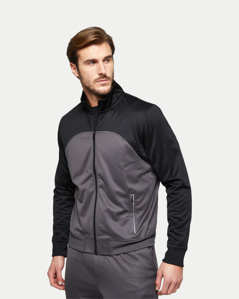 Relay Track Jacket | Black/Charcoal – MASS