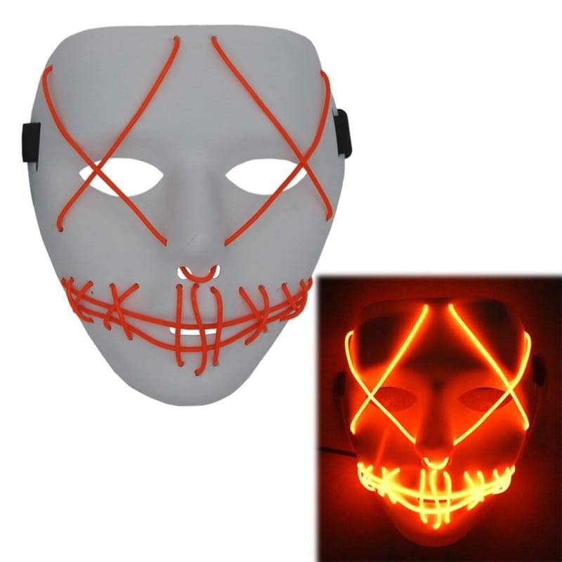 LED Halloween Mask The Purge Mask Light Up Party Masks Neon