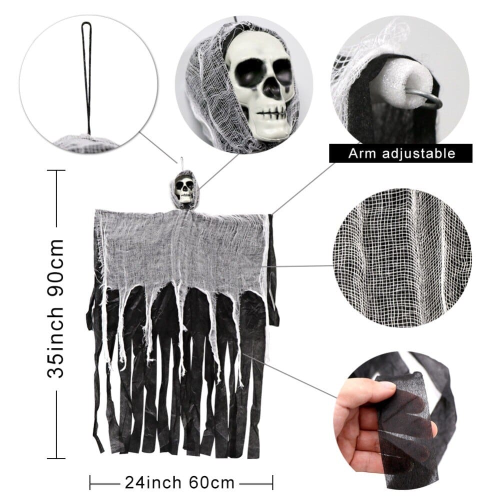 OurWarm 90cm Halloween Hanging Ghost Haunted House Hanging