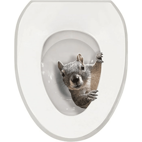 WHAT ON EARTH Squirrel Toilet Seat prank Lid Cover