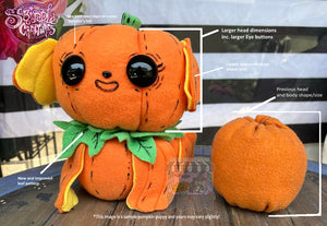 **IN STOCK** Handmade Pumpkin Puppy Doll by Scribble Creatures