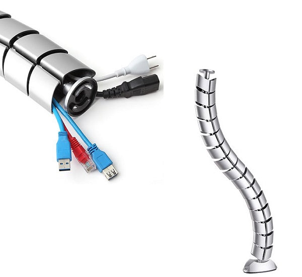  Red de gestión de cables - Gestión de cables debajo del  escritorio - Bandeja flexible para organizar cables debajo del escritorio,  color negro : Electrónica