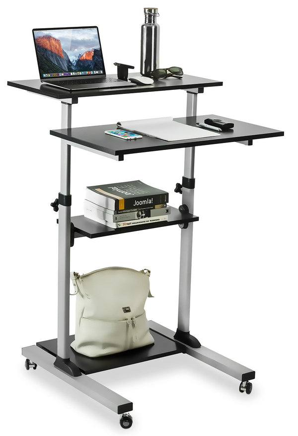 Mesa de trabajo, altura regulable eléctricamente – eurokraft basic: tablero  de HPL