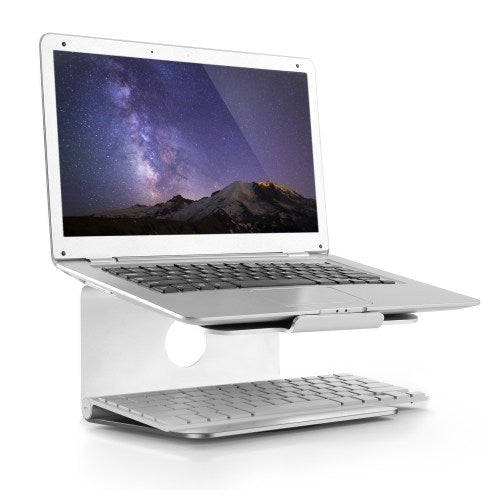 Macally Soporte vertical para laptop para escritorio, soporte  ajustable para computadora portátil para compatibilidad universal, ahorra  espacio y mejora el flujo de aire, uso como soporte para MacBook :  Electrónica