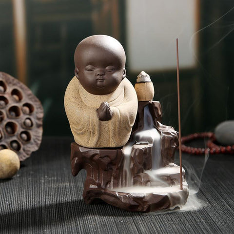 1.	Decorative little monk waterfall Incense burner