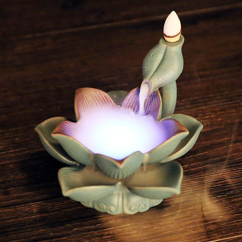 Lotus Pond Incense Burner With Light – My Burner