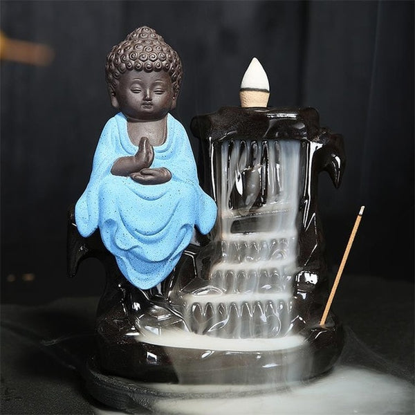 Little Buddha Monk Backflow Incense Burner – zenheavens