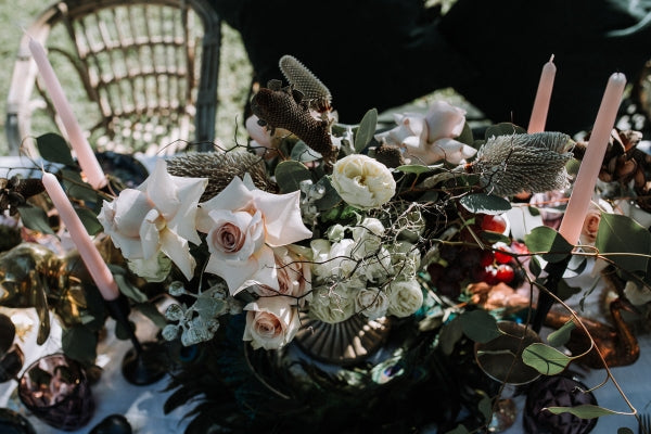 table setting at Brookleigh estate flower girl shoot