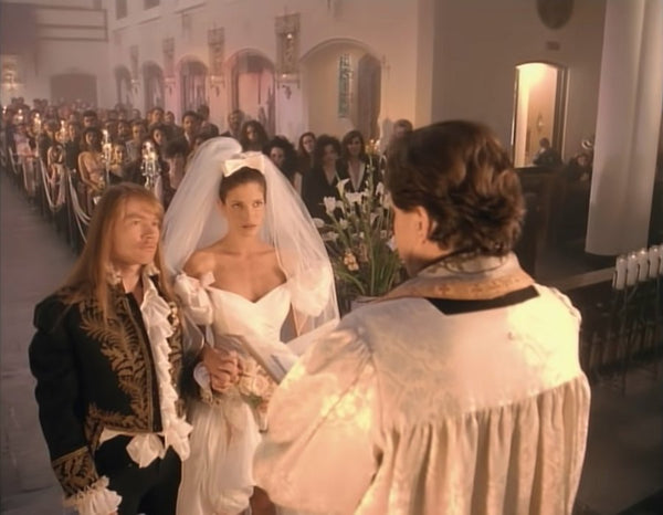 November Rain - a popular scene and vibe of the 90s wedding fashion