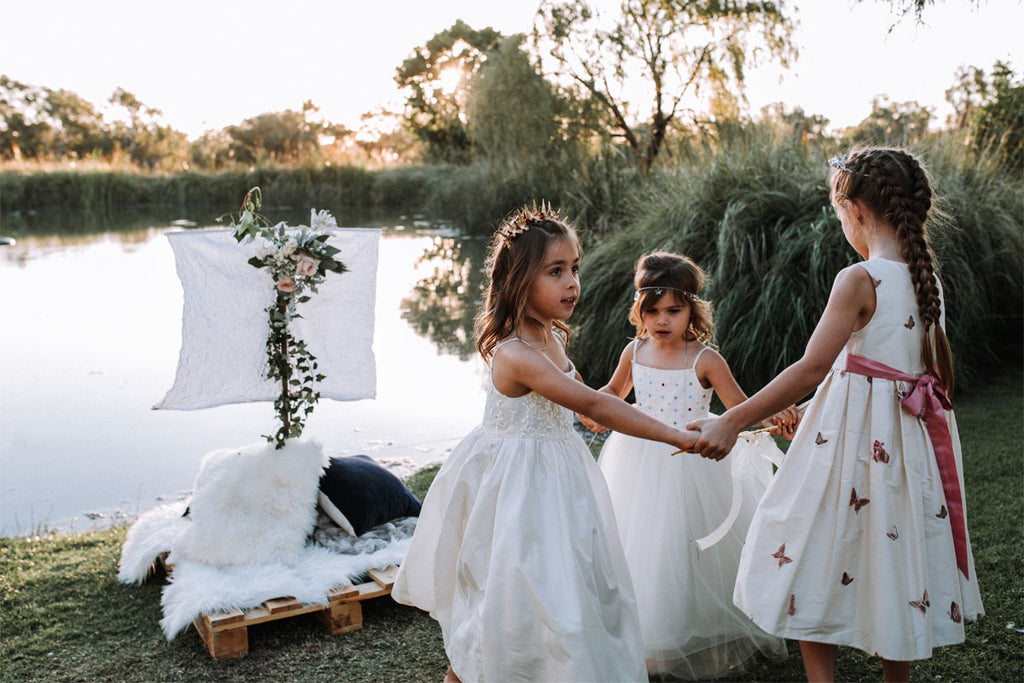 Having fun at sunset at Brookleigh Estate wedding venue in Swan Valley