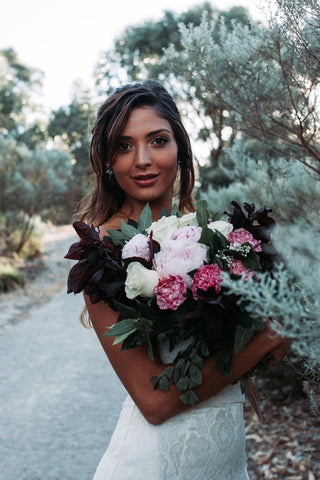 The adorable Hannah with bouquet from Floral favourites perth