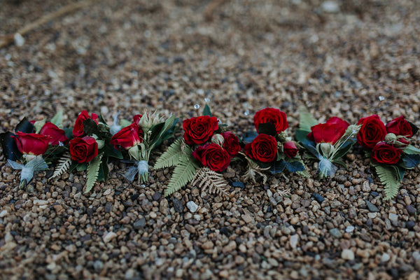 Buttonholes by Rose and Bud