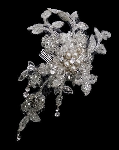 Bridal headpiece - vintage style - best seller - pearl by – KEZANI JEWELLERY - designer bridal jewellery and wedding accessories