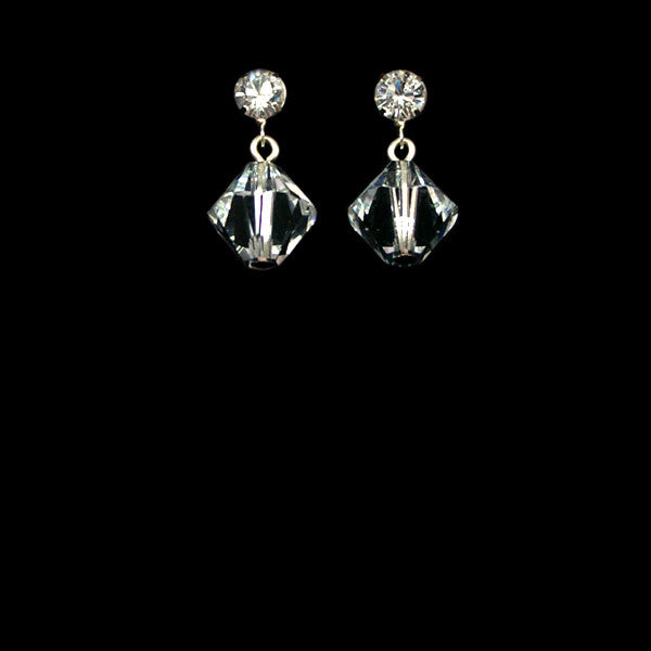 Bridal earrings - simple crystal drop 