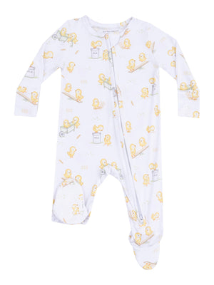 Baby Chicks Zip Footie - Sprout Boutique 