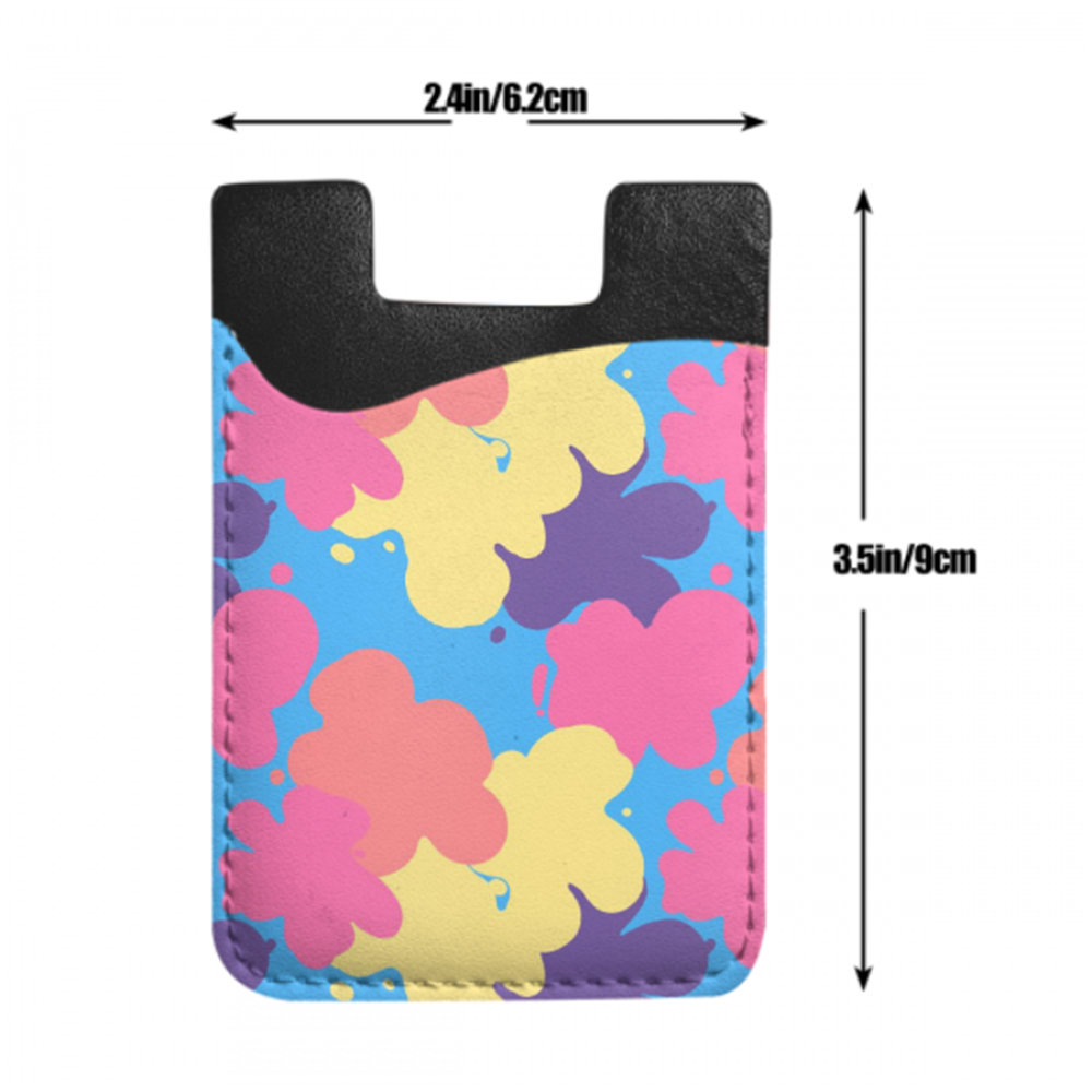 Phone Card Holder Stick On ID Credit Card Wallet Cell Phone Case Pouch Sleeve Pocket for iPhone Android Smartphones