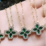 Retro fashion design inlaid with rhinestone flower necklace temperament necklace 1 pcs