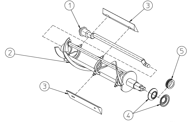 SL500 Beater Shaft Assembly Diagram