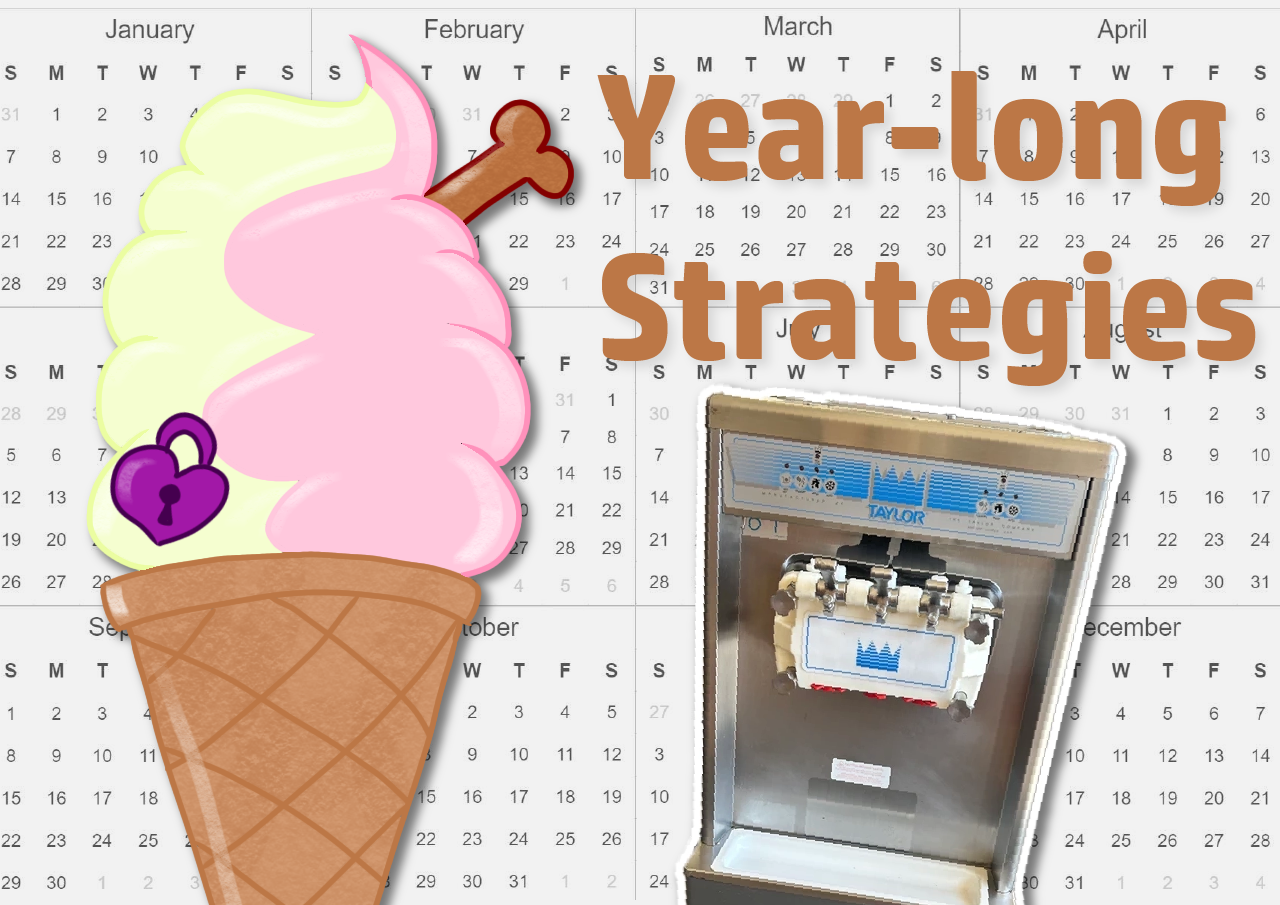 Year round strategies for ice cream stores