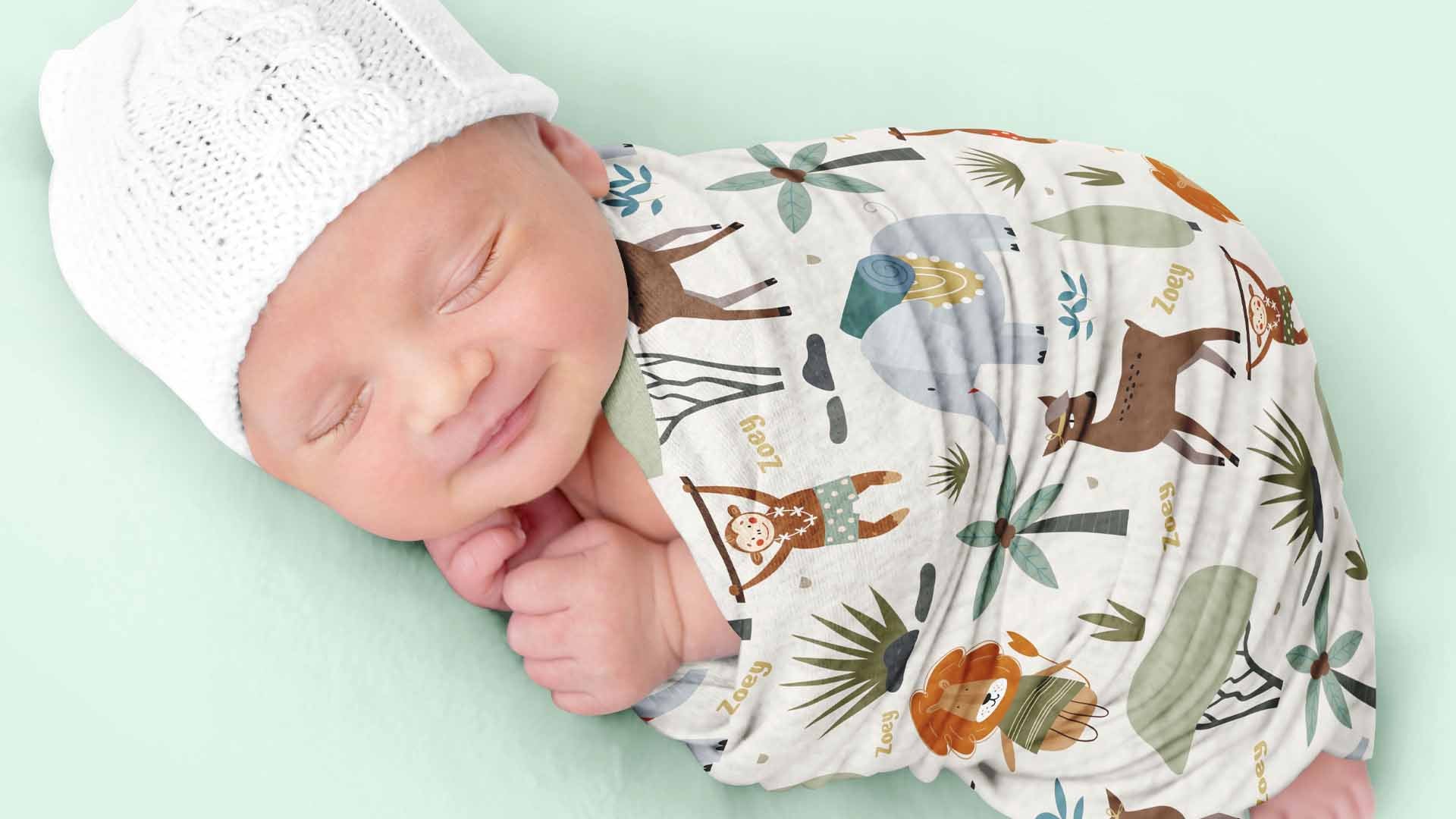 Connecting-Family Personalized Swaddle Blankets