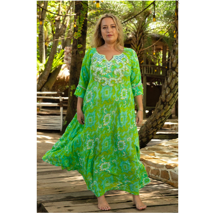 Miss June Summer Collection Curve Marga Dress in Green – By Adiva