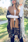 Leopard Knit Kimono
