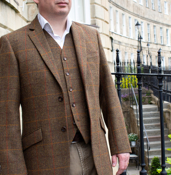 EXCLUSIVE MEN'S BRITISH HOUSE TWEED JACKET - BROWN – CLANDAR