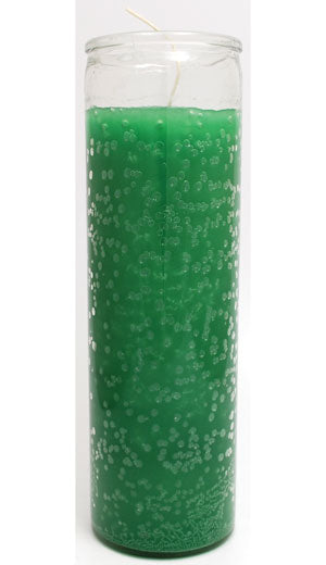 Green 7-day jar candle