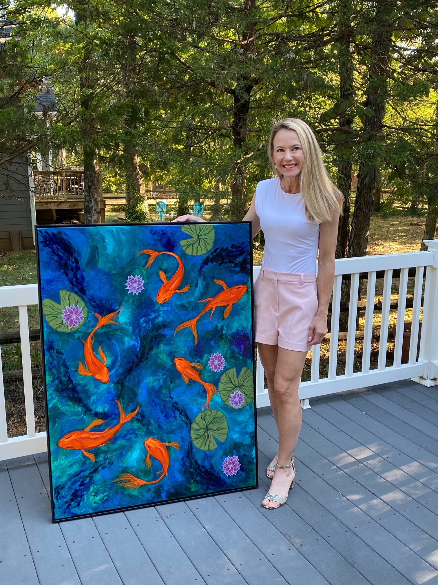 Dancing Koi - Canvas Print
