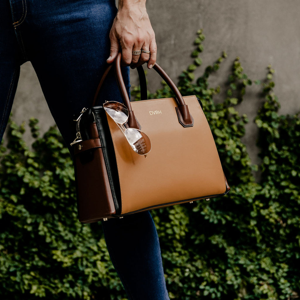 Hedy Large Leather Satchel Handbag – DVRH