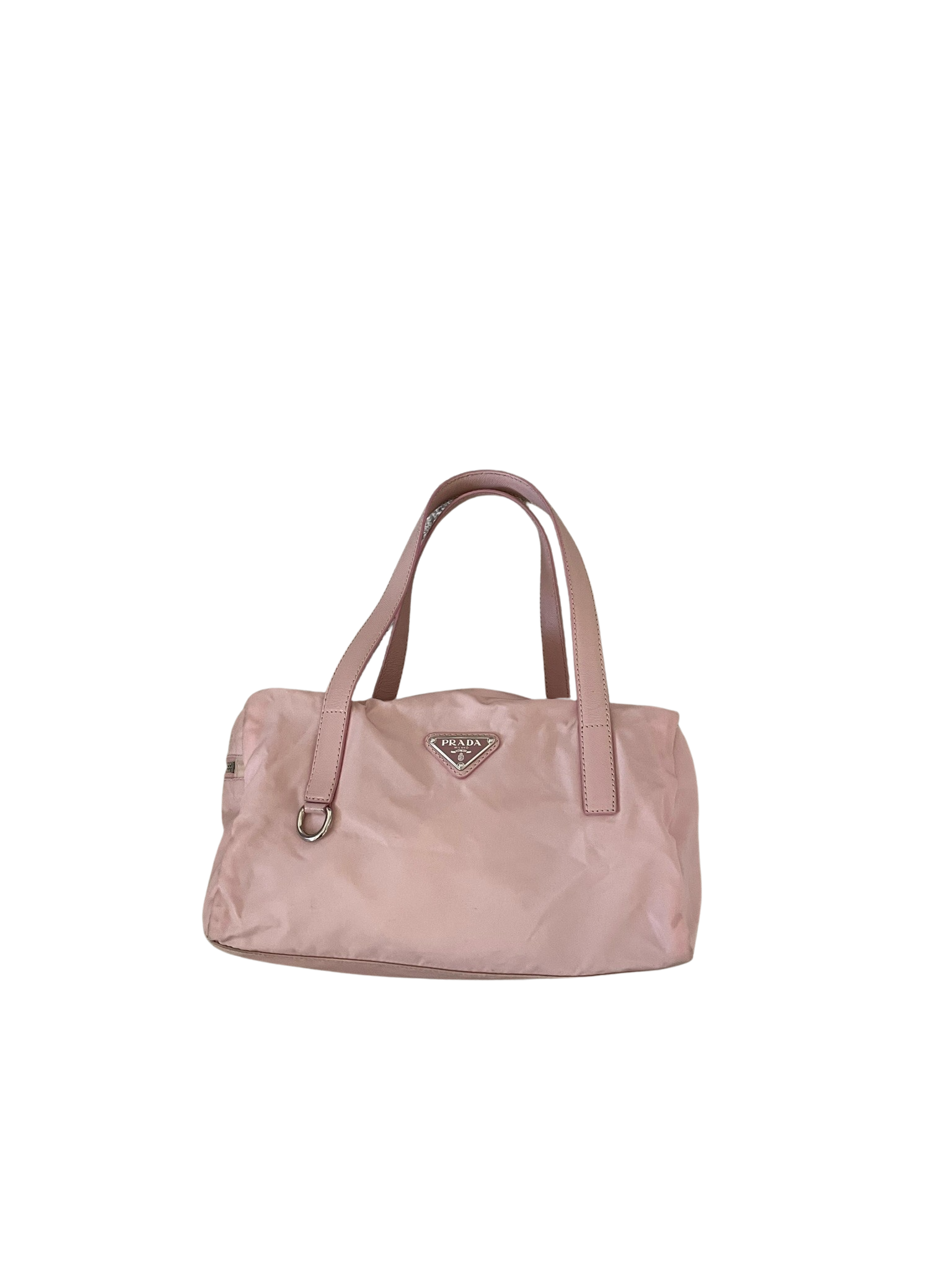 Prada Baby Pink Nylon & Leather Handbag – Kawaii Vintage Copenhagen