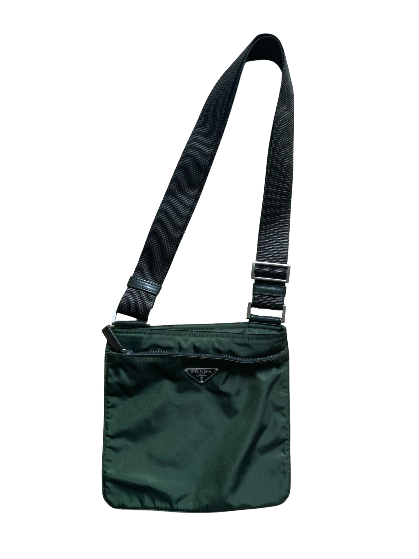 Prada Dark Green Nylon Shoulder Bag – Kawaii Vintage Copenhagen