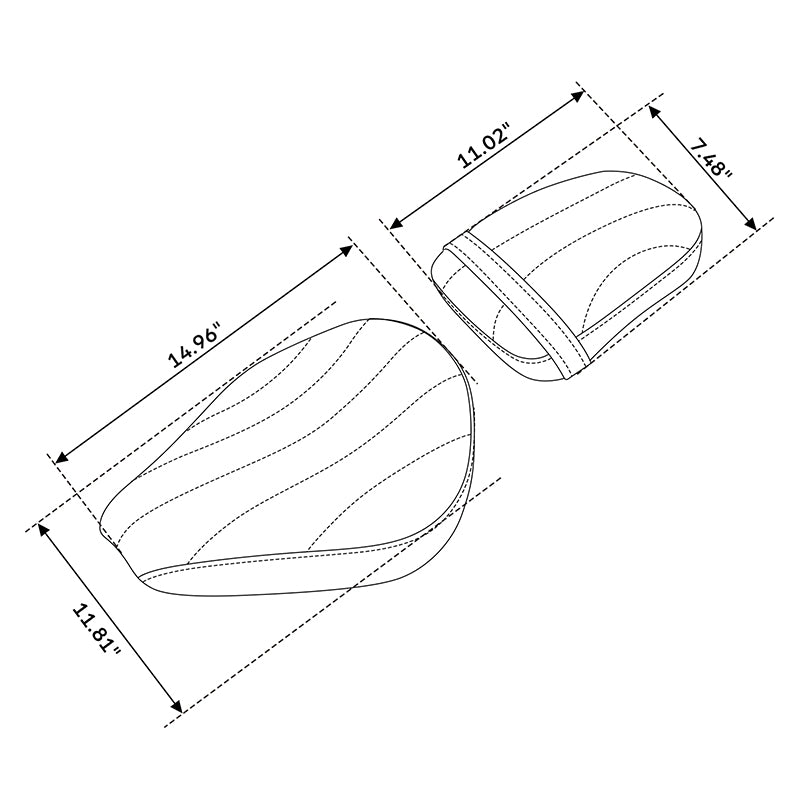 C.C. RIDER CM300 CM500 Front And Rear Seat Fit For Honda Rebel 500 Rab ...