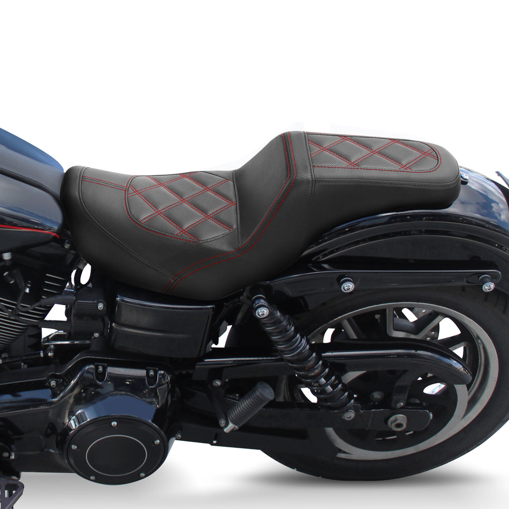 C.C. RIDER Dyna Step Up Seat 2 up Seat For Low Rider Fat Bob FXD/FXDWG ...