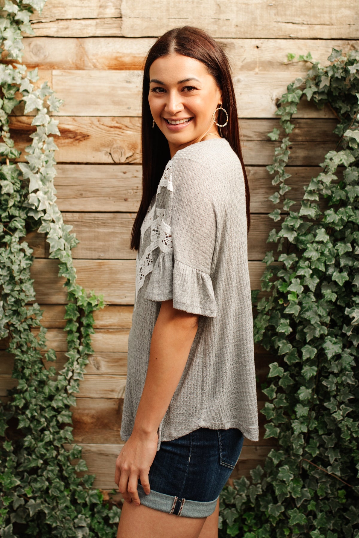 Break Away Top In Gray-Womens-Graceful & Chic Boutique, Family Clothing Store in Waxahachie, Texas