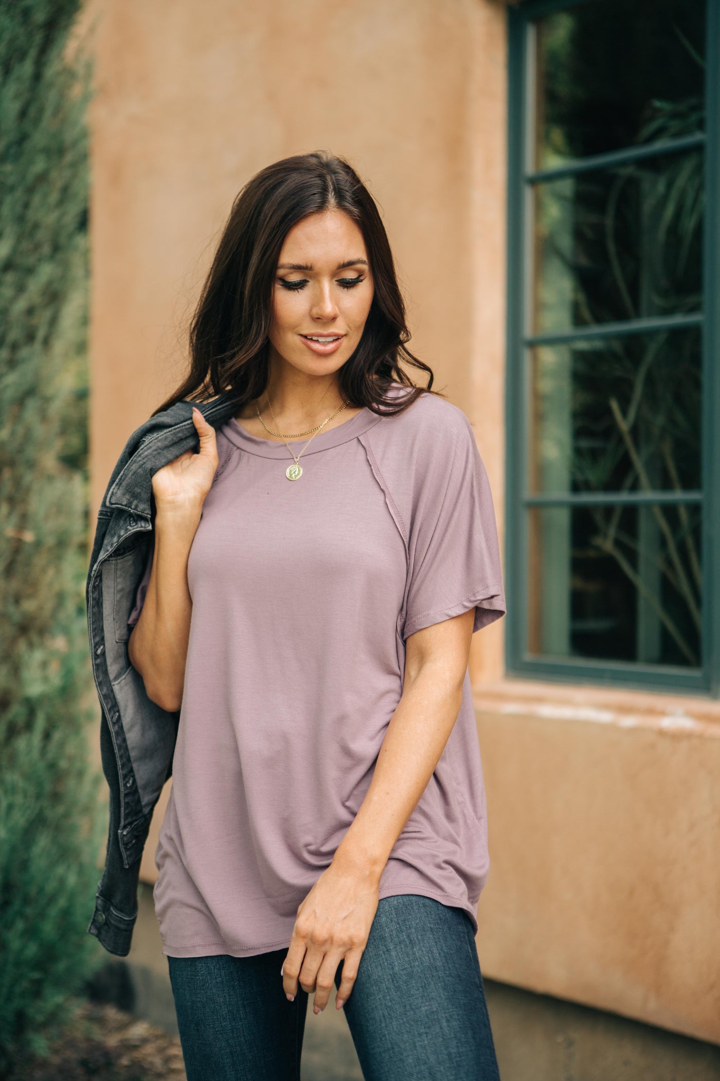 Cozy Cool Tee in Lavender