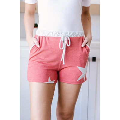 Star Player Shorts In Red-W Dress-Graceful & Chic Boutique, Family Clothing Store in Waxahachie, Texas