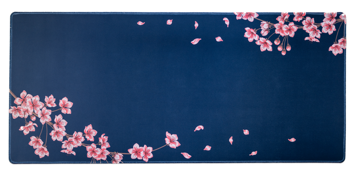 Navy Blossom Desk Mat